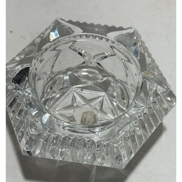 CRISTAL‎ D’ARQUES 24% LEAD CRYSTAL HEXAGONAL VOTIVE CANDLE HOLDER FRANCE - Picture 2 of 6